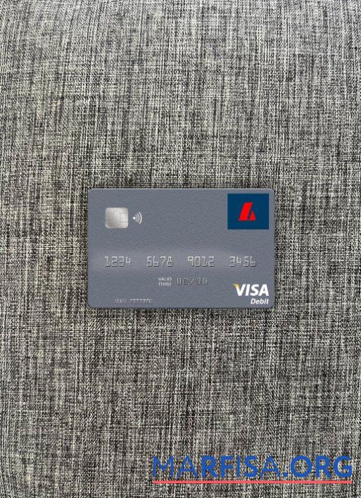 Printable Iceland Landsbankinn visa debit card photolook front sample